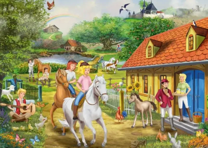 Schmidt: Thomas Kinkade Studios - Bibi & Tina, Fun at Martinshof (1000)