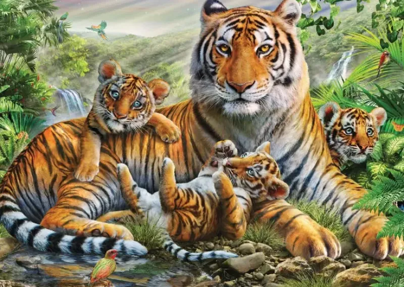 Schmidt : Tiger and Cubs (1000)