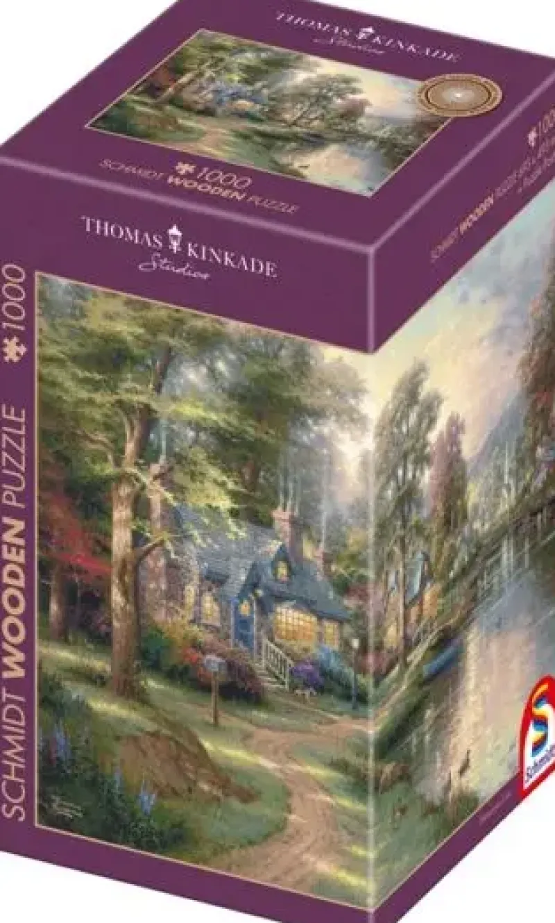 Schmidt : Wooden Träpussel - Thomas Kinkade Studios, Hometown Lake (1000)