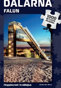Svenskapussel : Dalarna - Falun, Hopptornet i Kvällsljus (1000)