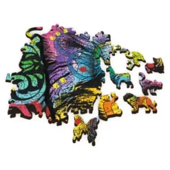 Trefl : Träpussel Wood Craft - Colorful Puppy (501)
