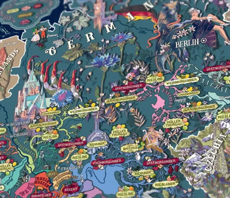 Water & Wines : Germany - Wine Puzzle (1000)